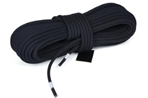 Dometool UK Climbing Auxiliary Rope Static Rope Safety Rescue Rope Diameter 10mm (Black, 30Meter)