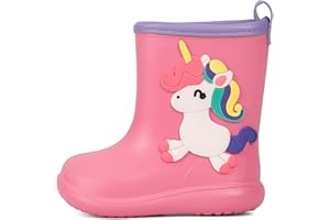 MASOCIO Botas de Agua Niño y Niña Botas Lluvia Bebé Dibujos Animados de Animales Impermeables y Antideslizante Talla 20-30 EU