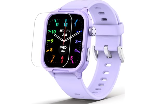 JOYELE Fitness Tracker Montre pour Enfants,Montre Intelligente Sport Étanche IP68 avec 19 Modes de Sport, Podomètre, Moniteur de Sommeil, Cadeau pour Filles Adolescents 6-16 (Violet)