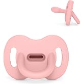 Suavinex, All Silicone Pacifier, for Babies 6/18 Months, Soft Pink | With SX Pro Physiological Teat, Symmetrical, Flat and Fl