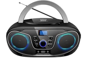 SILVA SCHNEIDER Silva-Schneider 1901850 MPC 19.4 radio FM z odtwarzaczem CD, AUX, USB, czarny/srebrny