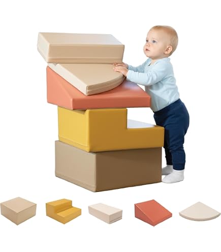 IGLU Soft Play Creativity Set 10 Modules de Motricité Modules en Mousse Blocs de Construction Jouets éducatifs