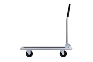 Werku WK602320, Carro Plataforma Porta Cargas, Calidad Profesional, Ruedas Poliuretano, Capacidad Carga 300 kg, Medidas Base 910 x 610 mm