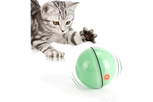 WWVVPET Bola de Gato,Juguete Gato Interactivo para Mascotas,Carga USB Juguetes para Gatos Pelotas,Giratoria Automática de 360 Grados,para Ejercicio Animal Doméstico