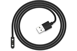 MJXYXCDH Câble recharge magnétique USB 5W pour Smartwatch chargeur montre connectée Câble USB 2 broches Smartwatch Câble Espacement contacts du chargeur 4 mm