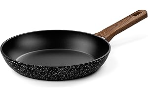 Innerwell Patelnia nieprzywierająca 24 cm, do kuchenek indukcyjnych, powłoka nieprzywierająca, nie zawiera PFOA, odporna na zarysowania aluminiowa patelnia (czarna)