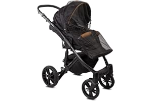 BABYTOOLS Zanzariera Passeggino Universale (MADE IN EU) - Zanzariera Carrozzina Universale - Zanzariera Culla Neonato - Ideale Protezione per Bambini da Insetti - Con Tessuto a Rete Fina, Robusto e Lavabile