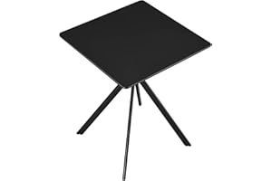 ‎[EN.CASA] [en.casa] Esstisch - Schwarz 60x60x75cm - Küchentisch Esszimmertisch Besprechungstisch Konferenz-Tisch