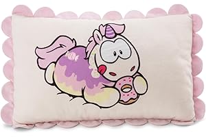 ‎NICI NICI Kissen Einhorn Sweety Rainbow 43x25cm - Weiss - Flauschiges Kuscheltierkissen für Jungen, Mädchen, Babys und Kuscheltierliebhaber, ideal für Zuhause, Kindergarten oder unterwegs | 61917