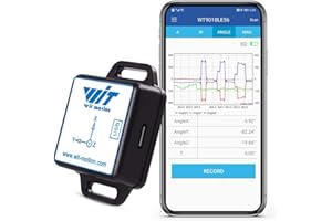 WITMOTION [Sensori di accelerazione Bluetooth 5.0] Sensore di inclinazione wireless a 9 assi WT901BLECL, accelerometro a 3 assi + giroscopio + magnetometro + inclinometro, sensore IMU MPU9250 Modulo