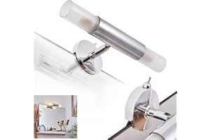 HOFSTEIN Mirror lamp Morges, Wall Light Made of Metal/Glass in matt Nickel/White, Adjustable Mirror lamp with on/Off Switch, Make-up Light Bathroom, 2 x G9, Without Bulb, IP44