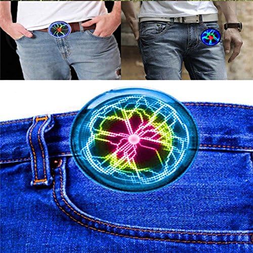 Caxmtu Pocket Plasma Lights Plate Sensor Lighting for Home Disco Party Decor, Respond to Touch Voice Music, Battery Operated Clip-On