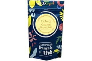 ABSOLUGREEN Thé Oolong Caramel Beurre Salé - Comptoir Français du Thé - Saveur Gourmande Sucrée & Salée - Infusion Réconfortante En Vrac 80g - Semi-fermenté Premium - Idéal Pause Gourmande Et Détente