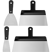Wall Scraping Tool Hanroy - 3.6x9.4 Inch White Finishing Trowel With Comfort Grip Plastic Trowel