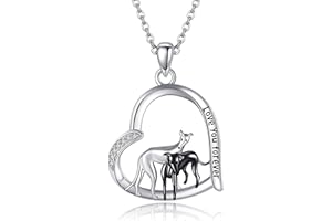 JERWLI Animal Gifts - Collana con ciondolo in argento Sterling 925, motivo: levrieri, ragno, corno, capra, pecora, per donne