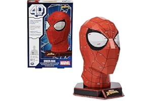 Spin Master 4D Build, Puzzle 3D Marvel Spider-Man 82 pièces avec support | Décoration de bureau Spider-Man | Jouets de