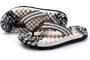 Ousyaah Été Tongs Détendu et Santé pour Homme, Intérieure Convexe Rubik's Cube pour Semelle de Massage - Se Promener et la santé (44 EU = 27.5 cm, Brun)