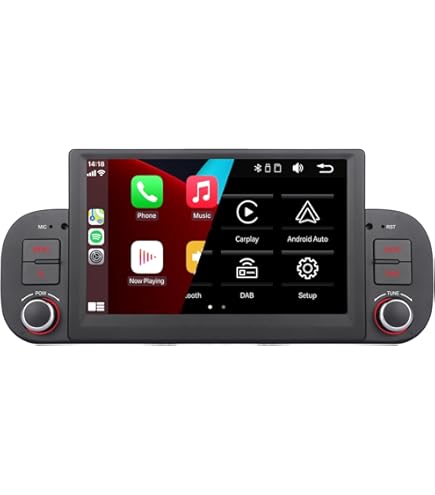 Podofo Radio Coche Para Fiat Panda 2013-2020 Con Carplay Y Android Auto Inalábrico, Radio De