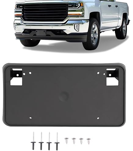 Front License Plate Bracket Cover For Chevy Silverado 1500 2014-2015 - Replacement With Screws - View #12