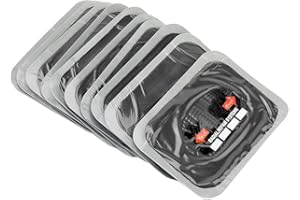 Akozon Parche de reparación de neumáticos 10 piezas 80 * 120 mm Coche Parche de reparación de pinchazos de neumáticos de caucho natural Parches sin cámara para motocicletas y automóviles