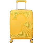 American Tourister Mickey Magic Cabin Trolley Case, 55 cm | Mickey Flower Yellow 37/44L 2.4kg Expandable Hardside Case with T