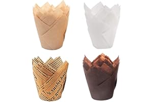 SOSINYA 200Caissettes Cupcake en Papier pour Muffin Pâtisserie Moule Décoration (tulip4)