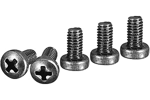 DTGN M3x5mm Pan Head Machine Screws, 100Pcs M3 Phillips Drive, Metric Coarse Full Thread, Steel Black Oxide Finish, Screws Bolts Kit