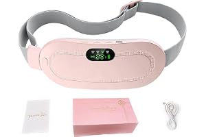 Heating Pad for Period Cramps, Three-Speed Adjustment, Portable Cordless Rechargeable Heating Pad for Menstrual Pain Relief Electric Heat Belt, Gifts for Loved Ones Girl Wife (Pink)