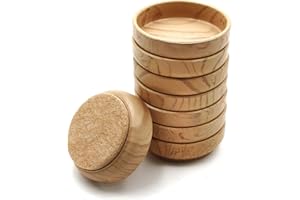 LOOKKA Felt Floor Cups 60mm/ 2.4 Inch Round Furniture Felt Castors Non Slip Floor Protector for Chair Legs Furniture