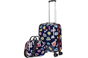 ITACA - Maletas de Viaje - Juego de Maletas de Viaje para Niña y Niño - Maleta Infantil Maleta de Cabina - Set Maletas de Viaje Ligeras con Candado Combinación TSA 702200