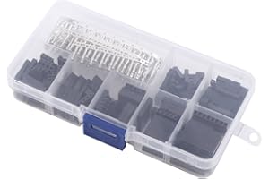 GAROSA 310pcs 2.54mm Paquete de Paso 1 2 3 4 5 6 8 Salto de Cable Encabezados del Conector Carcasa del Conector Macho Hembra Crimp Pins Kit de Surtido Adaptador Compatible Para Conector