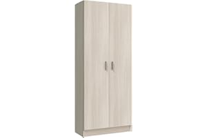 MCTIES Vita 2 Door Kitchen Utility Room Cabinet in 180cm x 73cm x 37cm (Oak)