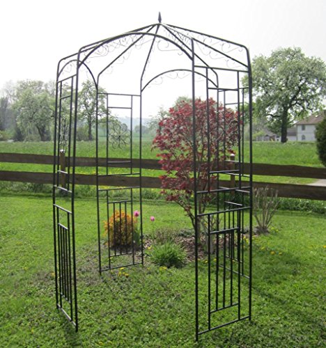 Eleganter XXL Rosenbogen Pergola Rosenbogen Rankhilfe Mod.5001B aus Metall schwarz von AS-S - 4
