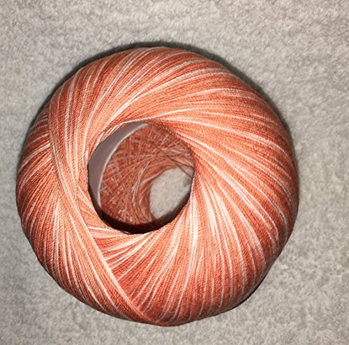 häkelgarn 100 ombre 05 – orange weiss - 3