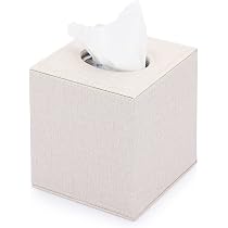 Boîte à Mouchoirs En Bois Carrée - Organisateur Papier Toilette Ou Essuie-tout - 11x11x8,5 Cm - Économiseur D'espace