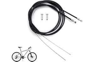 Hmseng Cavo per Freni per Biciclette, Set Completo di Cavi Freno Anteriore e Posteriore con Tappo,per la Maggior Parte delle Biciclette stradali, Le Mountains,