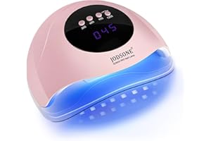 JODSONE Lampe à ongles UV, Sécheur d'ongles gel à LED, Lampe à ongles gel portable avec capteur automatique et 4 minuteries pour le salon d'ongles à domicile Rose