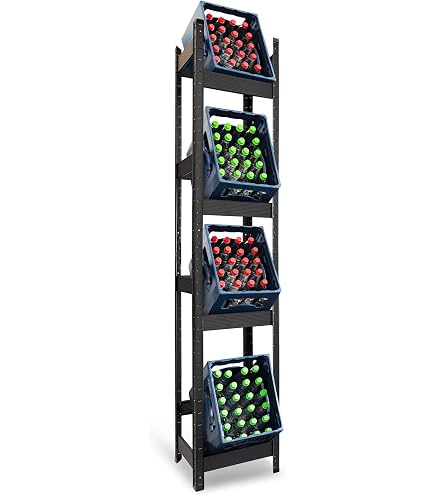 EASYmaxx Étagère Métal 3 Niveaux Pour Caisses à Boissons – Rangement Stable Jusqu’à 20 Kg/niveau – Cuisine, Cave, Buanderie