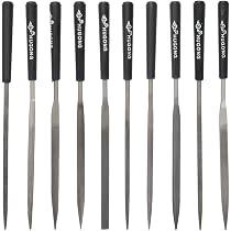 Lot De 10 Limes Diamantées Miniatures - Formes Variées (rond, Plat, Carré...), Pour Métal, Bois, Plastique, Bijoux