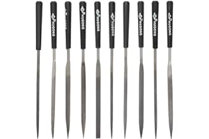 ERUINFANG 10 Stück Nadelfeilen Set Mini Diamantfeile Needle File Set Diamond Feilen Set Diamant Nadelfeilen Set,für hochpräzise Schleifarbeiten auf Holz,Metall und Kunststoff