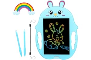 Mamowla LCD Writing Board 9 Inch LCD Writing Tablet Kids,Bunny Colorful Screen Writing Tablet, Repeated Writing and Drawing,Girls & Boys Presents,Blue