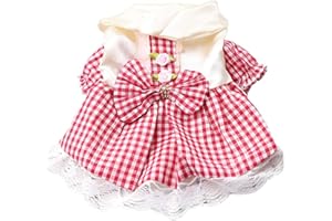 DONGKER Robe de Chien, Robe de Tutu de Chien Bowknot Jolie Robe Douce pour Petits Animaux de Compagnie