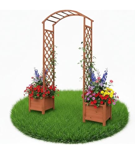 Metalen rozenboog pergola 280 cm breed groen tuinprieel met latwerk boog perfect voor klimplanten en elegante bruiloftsdecoratie