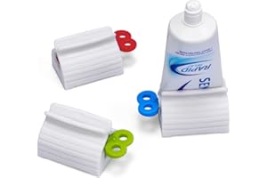 Alyvisun Toothpaste Squeezer, 3-Pack Plastic Toothpaste Roller Tube Squeezer, Toothpaste Dispenser for Paint, Hand Cream, Ketchup, and Cosmetic Tube
