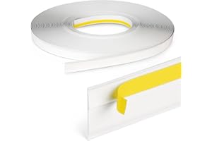 DQ-PP Listón de ventanas con cinta de polietileno, 25 m de largo, 50 mm de ancho, 1,5 mm de grosor, color blanco