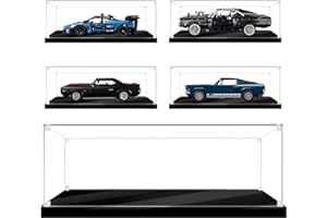 icuanuty Vitrine en acrylique pour modèles de voitures Lego, vitrine pour figurines, objets de collection, miniatures (vitrine uniquement) (45 x 20 x 15 cm)