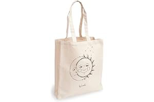 Loxato Borsa Shopper Donna - Tote Bag Tela - Shopper Borsa - Borsa Tela Donna - Borse di Cotone 35x42cm Extra Largo 8cm - Shopper in Tela - Borsa Canvas