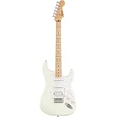 Squier by Fender Limited Edition Sonic&reg; Stratocaster&reg; elektro gitar HSS, ak&ccedil;aağa&ccedil; klavye, beyaz vuruş tahtası, Arctic White