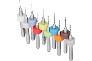 HILITAND 10 Sztuk Mini Wiertło Kolor Mikro Spiralne Flet Frezy CNC do Płytki Drukowanej Kamień Dremel Grawerowanie Narzędzie do Obróbki Metalu 0.3-1.2mm