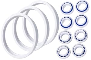 Poweka C10 Pneu Adaptable Compatible avec Polaris 180 280 360 380 Robot Nettoyeur de Piscine avec Roulements à Billes C60 Adaptables